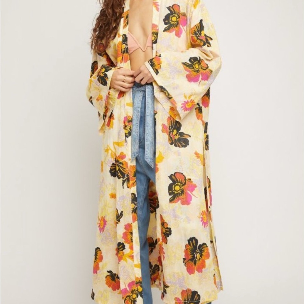FreePeople Floral Kimono Medium